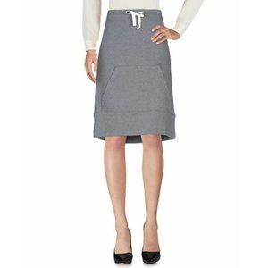 Maison Martin Margiela Gray Pencil Skirt with Drawstring Waist